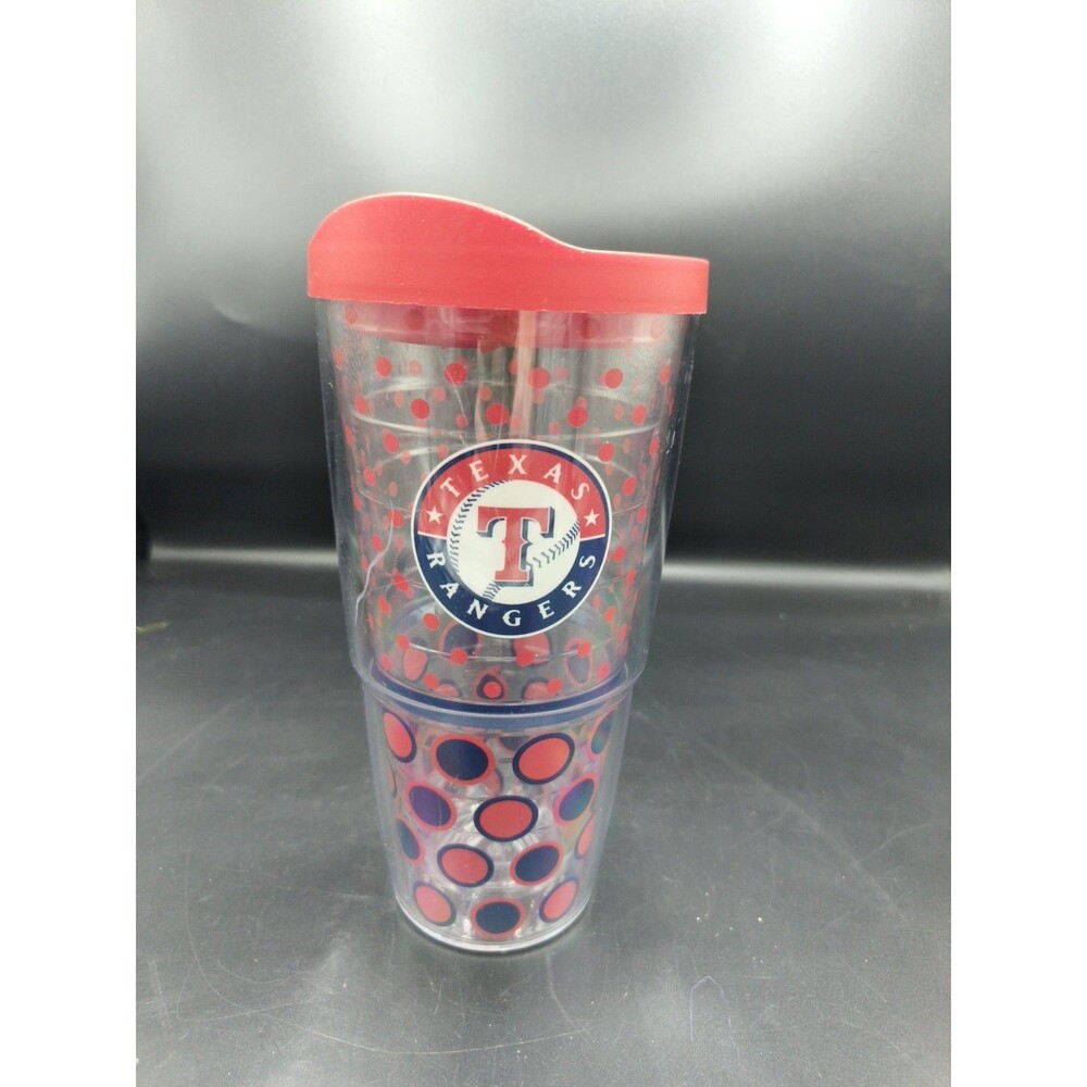 Tervis MLB Texas Rangers  Tumbler, 24 oz, Clear Bold Graphics With Lid